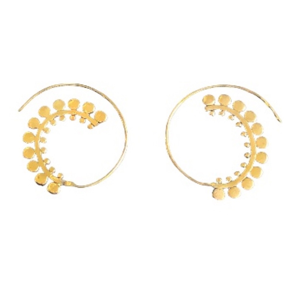 Brass Spiral Earrings